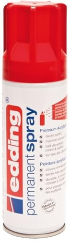 Edding Acryl-Farblack Permanentspray verkehrsrot seidenmatt RAL3020