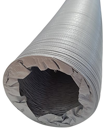 Lüftungsschlauch Klimaschlauch DN 80 100 125 150 160 180 200 mm, Länge 10 m gestaucht auf 0,6 m vollflexibel mit Drahtspirale Schlauch fängt langfristig Schwingungen ab