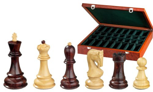 Philos 2254 - Schachfiguren Peter der Große, Königshöhe 95 mm, extra schwer gewichtet, in Figurenbox