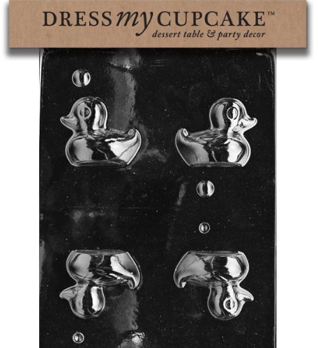 Dress My Cupcake DMCE196 Chocolate Candy Mould, Small 3D Duck, Easter