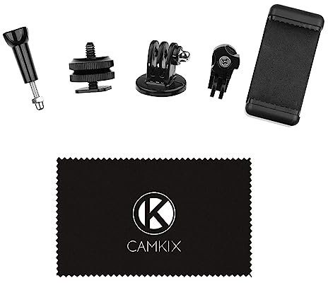 CAMKIX Hot Shoe Mount Adapter Kit Compatible with Phone or Action Cam to the Flash Mount of your DSLR Camera - Record your Photo Shoot or use Phone Apps for Lighting, Monitoring or Controlling