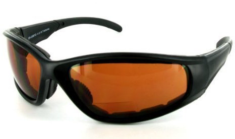 SPORTSTER - Amber 2.50 Bifokale Sonnenbrille Schutzbrille mit Nicht Sehstärke Leseglas Lesen während Sie arbeiten oder spielen in der Sonne