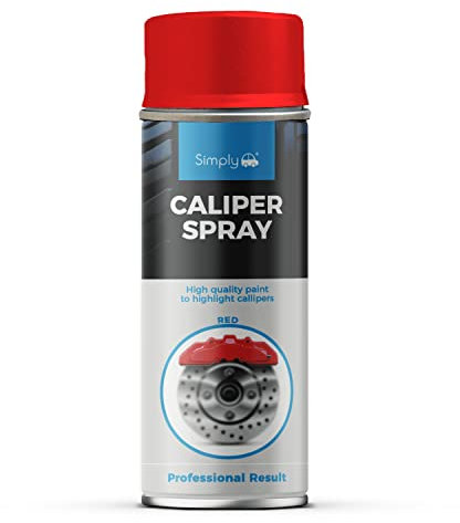 Simply SP-017 Red Caliper Spray Paint for Highlighting & Restoration of Car Calipers – Long Lasting Gloss & Dirt Preventive – Also Suitable for DIY Projects & Cosplay – 400 ml