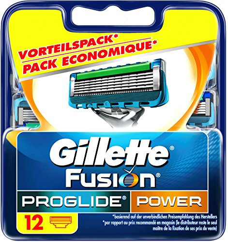 Gillette Fusion ProGlide Power Rasierklingen Für Männer, 1er Pack (1 x 12 Stück)
