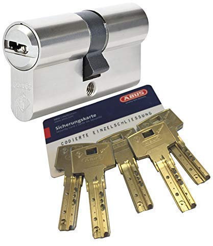 ABUS Bravus.2000 Sicherheits - Doppelzylinder mit 5 Schlüssel, Länge 30/40mm mit Sicherungskarte und höchstem Kopierschutz, Zusatzausstattung: Not- u. Gefahrenfunktion