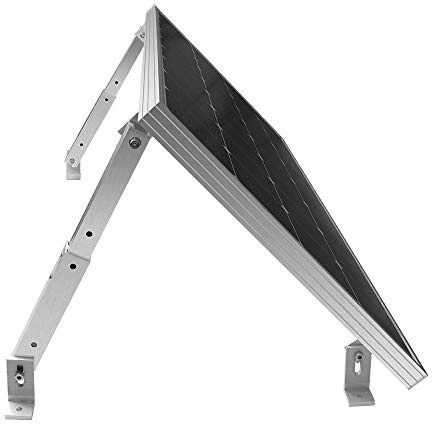 Renogy Verstellbare Solarpanel-Neigungshalterungen unterstützen bis zu 150 Watt Solarpanel für Dach, Wohnmobil, Boot und Jede Flache Oberfläche, für On-Grid/Off-Grid-Systeme (nur Halterung), Silber | Für 100-W-Solarmodul