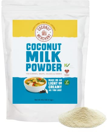 Coconut Merchant Coconut Milk Powder 1kg - Vegan Dairy-Free Milk Alternative for Creamy for Curries, Smoothies, Soups, Sauces & Drinks