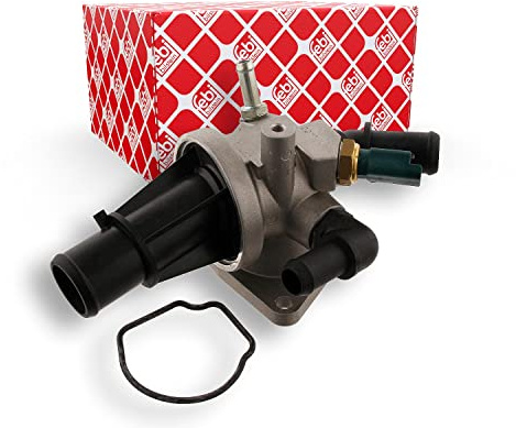 febi bilstein 32646 Thermostat mit Gehäuse, Dichtung und Temperaturschalter, 1 Stück | Kompatibel mit: OPEL AGILA, AGILA, COMBO Kasten/Großraumlimousine, COMBO Tour, CORSA C, CORSA C Kasten/Schrägheck