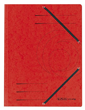 Herlitz 10843902 Einschlagmappe A4 mit Gummizug, rot, 25 Stück
