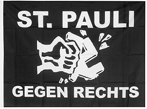 St. Pauli Flagge Gegen Rechts 90 x 120 cm