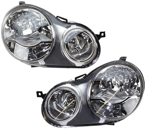 BESTPRICE 2x phares avant Phares principaux gauche + droite Compatible avec VW POLO (9N_, 9A_), POLO 4 Stufenheck (9A4, 9A2, 9N2, 9A6)