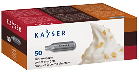 KAYSER 50 St. Sahnekapseln für Sahnespender, 8g N2O, für alle Sahnebereiter