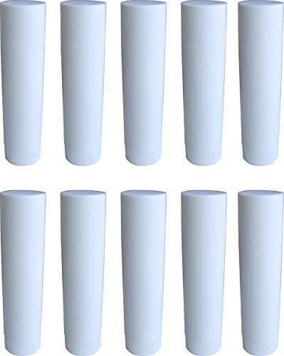 10 Lippenstift-Hülse weiß, leer, zum Selbstbefüllen