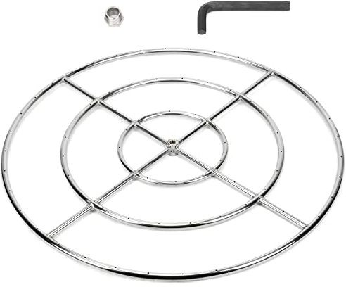 Stanbroil 91,4 cm runder Feuerbrennerring für Erdgas & Propan – 304 Edelstahl Feuerbrenner für drinnen und draußen, BTU 443.000 Max