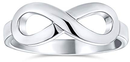Bling Jewelry Personalisieren Sie Einfacher Beste Freunde Figur 8 Liebesknoten Symbol BFF Unendlichkeit Ring Für Frauen Teen .925 Sterlingsilber Anpassbar