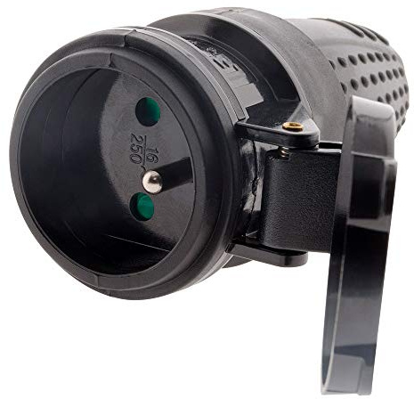 Fiche caoutchouc femelle 16A 2P+T - Zenitech
