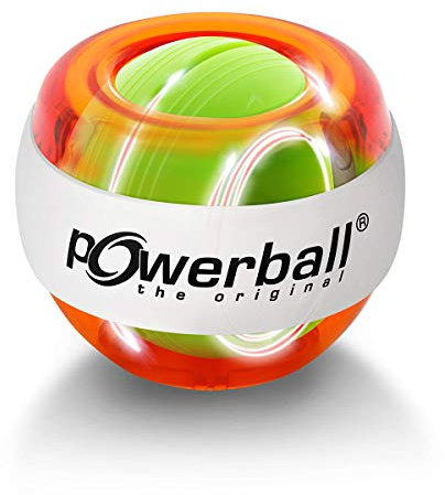 Powerball Lightning Red, gyroskopischer Handtrainer mit rotem Lichteffekt, transparent-rot, das Original von Kernpower