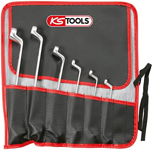 Ks Tools 911.0360 - Jeu de 6 Clés polygonales contre-coudées TORX® - en trousse - En chrome Vanadium - Finition Satinée