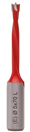 ENT 22401 Dübelbohrer HW, Schaft (S) 10 mm, Durchmesser (D) 5 mm, NL 35 mm, SL 30 mm, L 70 mm, Links