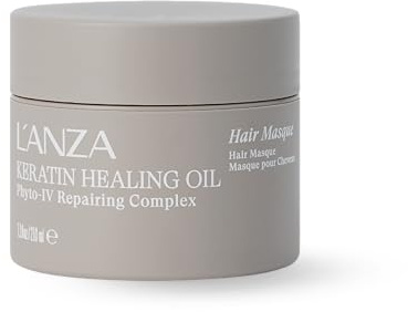 L'ANZA Keratin Healing Oil Intensive Hair Masque Deep Conditioning Mask, Restores Moisture, Repairs Damage, Improves Elasticity, Softness & Shine, Color Safe Anti-Humidity, Sulfate Free (7.1 Fl Oz)