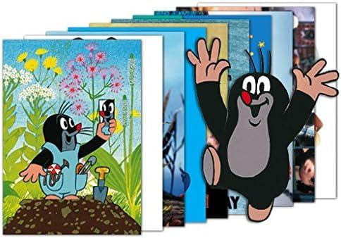 modern times Postkarten MIX aus 10 Karten Der kleine Maulwurf - Motiv: Freundschaft - Anlass: Grüße, Geburtstag - Künstler/Verlag: DER KLEINE MAULWURF-Motive – MIX SET Nr. 1 ohne deutschen Text!