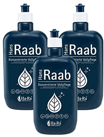 Hans Raab Konzentrierte Vollpflege Original 500 ml I Universalreiniger für Haushalt, Garten und Auto I Sparsam, vielseitig, umwelt- & hautfreundlich (500 ml (3er Pack))