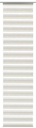 Gardinia 33981 Day + Night (1 Pannello), Scorrevole, Effetto Tenda a Rullo Doppia, Tecnologia innovativa e brevettata, Tessuto, Beige mélange, 65 x 245 cm