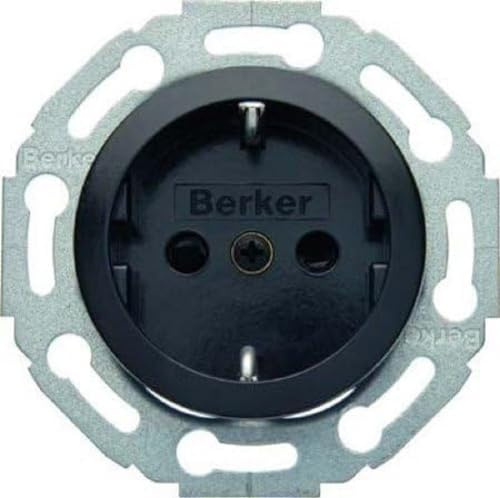 Hager 474521 Typ F schwarz – Steckdose 16 A, 50/60