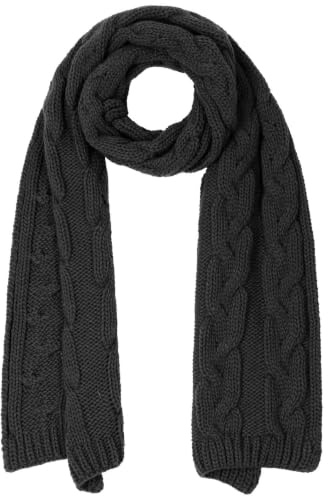 McBURN Britta Zopfstrickschal Schal Strickschal Damenschal Winterschal Wollschal Damen - Made in Italy Norwegerschal Winter Herbst-Winter