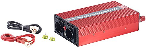 revolt Wechselrichter Auto: 1.000W-Kfz-Spannungswandler auf 2X 230 V, USB, 2.000 W Spitzenlast (Wechselrichter 12V, Spannungswandler Auto, 24V)