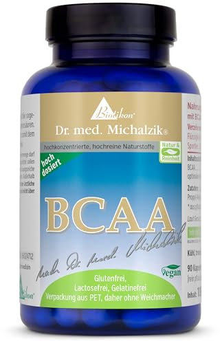 BCAA Dr. med. Michalzik - 90 Kapseln - je Kapsel 1050 mg BCAA - ohne Zusatzstoffe - von BIOTIKON®