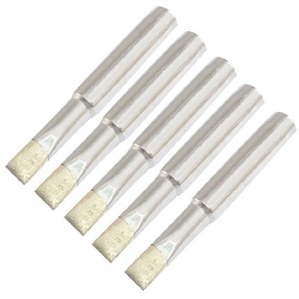 sourcing map Replacement 900M-T-S3 5mm Chisel Width Soldering Iron Tips 5 Pcs