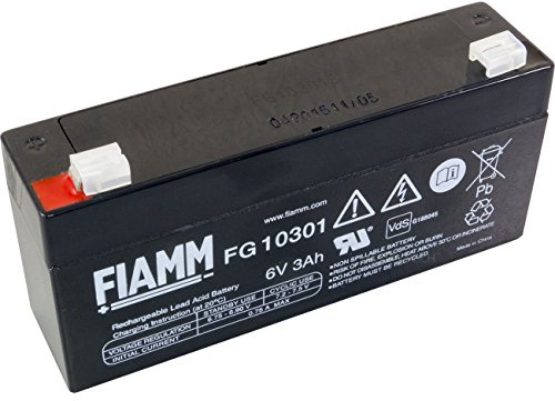 Original FIAMM FG10301 6V 3,0 Ah blygel blybatteri FG 10301 AGM