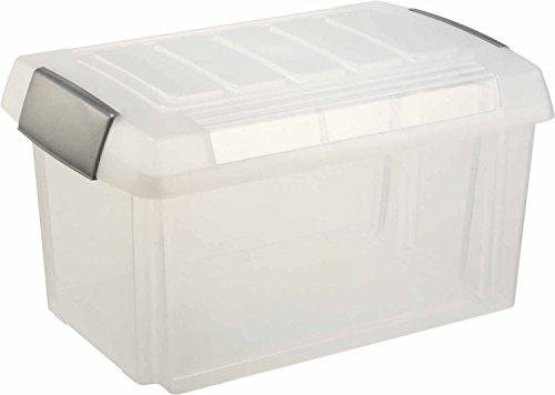 Helit-h6160702-Scatola portatutto, da 60 litri, adatto per cartelle, colore: trasparente