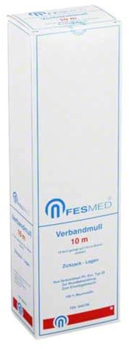 VERBANDMULL 10x1 m zickzack BW 20/100 unsteril 1 St