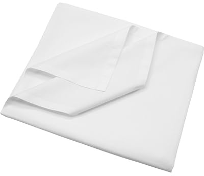 ZOLLNER Linon Bettlaken oder Bettdecke für den Sommer - aus Reiner Baumwolle - 290x300 cm weiß - ohne Gummizug - Hotelqualität
