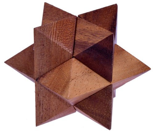 Stern Gr. S - Star - 3D Puzzle - Denkspiel - Knobelspiel - Geduldspiel - Logikspiel aus Holz