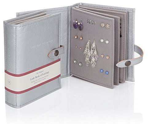 Porta-orecchini a forma di libro, argento