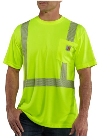 Carhartt Men's HV Force Relaxed Class 2 T-Shirt, Brite Lime, Large