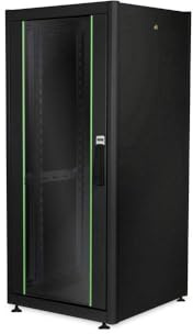 DIGITUS Netzwerkschrank - 19-Zoll Rack 26HE - 60x60 cm - Dynamic Basic Serie - Traglast 600 kg - Nutztiefe 550 mm - Schwarz