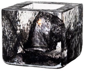 Kosta Boda Ziegelstein-Votivkerze, Schwarz