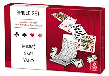 ASS Altenburger 22570301 - Spiele Set - Rommé/Skat/Yatzy