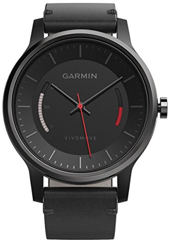 Garmin Vívomove Classic Nero Impermeabile con Bracciale in Pelle e Contapassi - Europa Pelle
