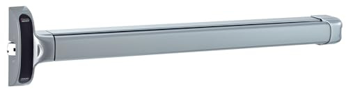 Vachette Barre Anti-Panique Porte Sortie de Secours Bois & Métal - 1900BM - Max 850mm Recoupable, Réversible avec Gâche - 1 Point de Verrouillage - Résistance Vandalisme et Corrosion - Garantie 10 Ans