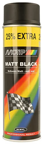 Peinture Motip - Bombe Aérosol Spray de Peinture Toutes Surfaces - Noir - Mat - 500 ml - Ref. 04006
