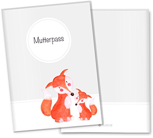 OLGS Mutterpass Hülle Waldtiere Fuchs, Kunststoff Schutzhülle mit Bildfach, nicht personalisiert