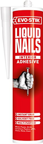 12 Evo-Stik Liquid Nails Grab Adhesive Solvent Free Interior C20 290ml 30811458