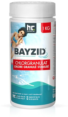 Höfer Chemie Chlorgranulat für Pool 12 x 1kg - 56% Aktivchlorgehalt | Schneller Chlorgehalt - Keime & Bakterien - Löslich