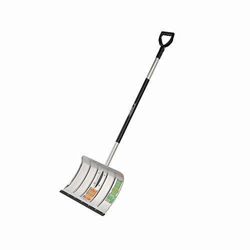 Freund Victoria Aluminium Schneeschieber (Schneeschaufel Blattmaße 50x35 cm, Alu-Stiel mit D-Griff, Kunststoffblatt mit erhöhtem Seitenrand, Stiellänge 125 cm) 97060
