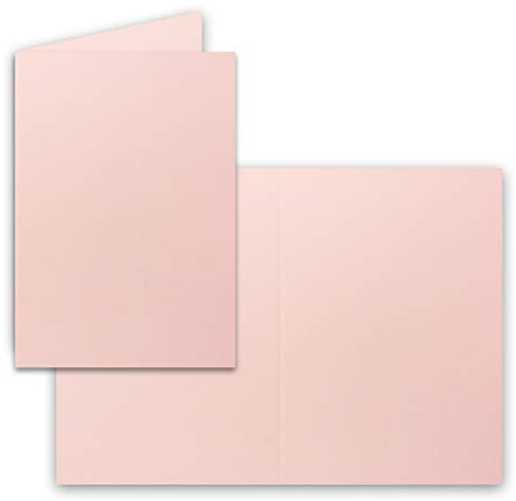 DIN A5 Faltkarten - Rosa - 25 Stück - Einladungskarten - Menükarten - Doppelkarten - Blanko - 14,8 x 21 cm - Marke FarbenFroh by Gustav Neuser